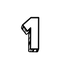 1 Number PNG Images