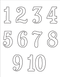 1 To 10 Numbers No Background