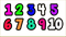 1 To 10 Numbers Transparent PNG