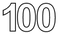 100 Number PNG Image