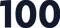 100 Number PNG