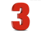 3 Number PNG Image File