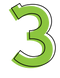 3 Number PNG Image