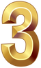 3 Number PNG Photo