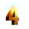 4 Number PNG File