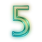 5 Number PNG Image File