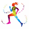 Abstract Running Free PNG