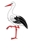 Animated Stork PNG Image