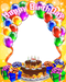 Birthday Collage Frame PNG HD