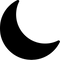 Black Crescent Moon PNG File