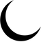 Black Crescent Moon PNG Free Download