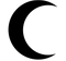 Black Crescent Moon PNG HD Image