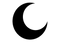 Black Crescent Moon PNG Image