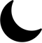 Black Crescent Moon PNG Picture