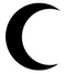 Black Crescent Moon PNG