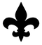 Black Fleur De Lis Transparent