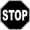 Black Stop Sign PNG