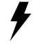 Black Thunderbolt PNG Image