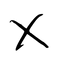 Black X Letter PNG File