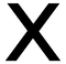 Black X Letter PNG Image