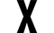 Black X Letter PNG Picture