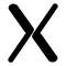 Black X Letter Transparent