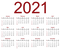 Calendar 2021 PNG File