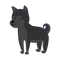 Cartoon Black Dog PNG Image