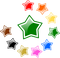 Colorful Glossy Star PNG