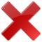 Delete Red X Button PNG Picture