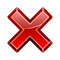 Delete Red X Button PNG