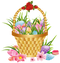 Easter Basket Bunny PNG HD