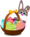 Easter Basket Bunny PNG