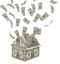 Falling Money PNG Image File