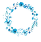 Floral Blue Frame PNG Picture