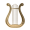 Gold Harp PNG Clipart