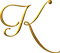 Golden K Letter PNG