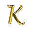 Golden K Letter