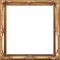 Golden Square Frame PNG Clipart