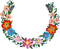 Half Flower Wreath PNG Image