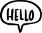 Hello Speech Bubble PNG HD Image