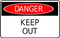 Keep Out Danger PNG File