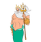 King Triton Trident PNG Clipart