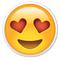 Love Hearts Eyes Emoji PNG