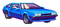 Pixel Retro Car PNG Image