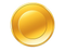 Plain Game Gold Coin PNG File