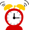 Red Alarm Clock PNG Clipart