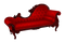 Red Chaise Longue PNG Image