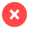 Red Close Button Transparent