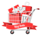 Red Shopping Cart PNG Photo